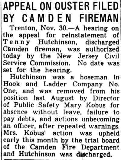 Tennie G. Hutchison December 1 1938