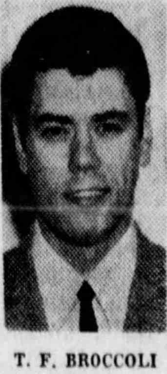 Thomas F. Broccoli, appointment portrait, March 1966