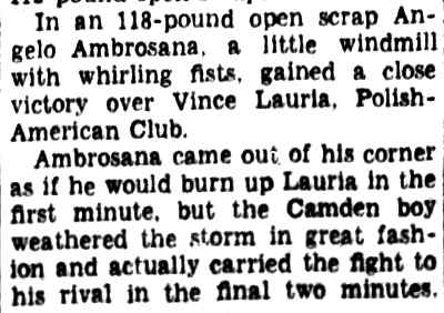 Ambrosana beats Lauria in 118-pound open — Philadelphia Inquirer, February 7, 1939