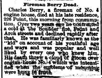 Fireman Berry Dead, Camden Post, March 21, 1893