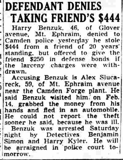 Camden Courier-Post February 22, 1942