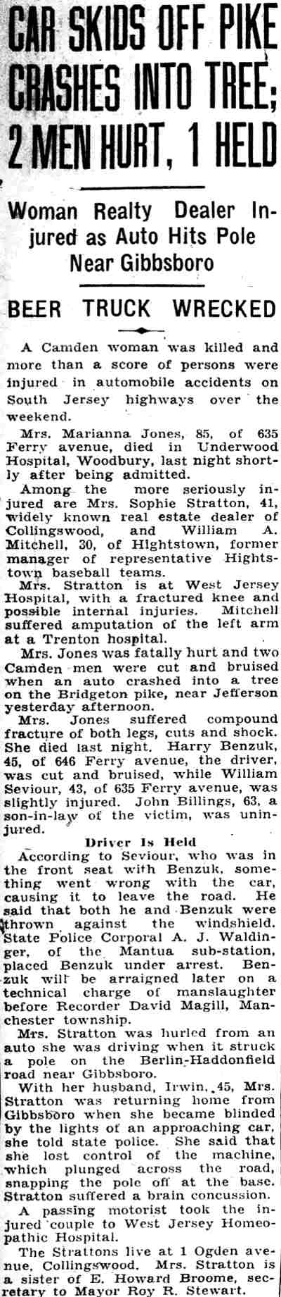 Benzuk bootlegging trial, Camden Courier-Post, April 29, 1935