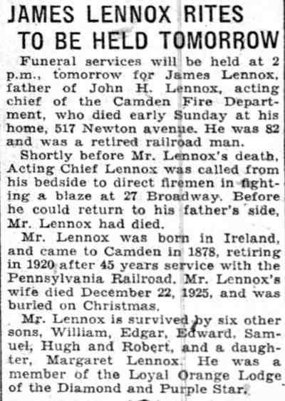 John, Edgar, and Sam Lennox, December 1932