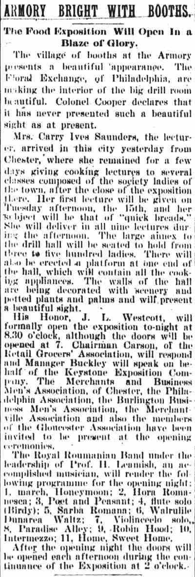 Camden Daily Telegram, October 14, 1895 — Colonel William H. Cooper and others