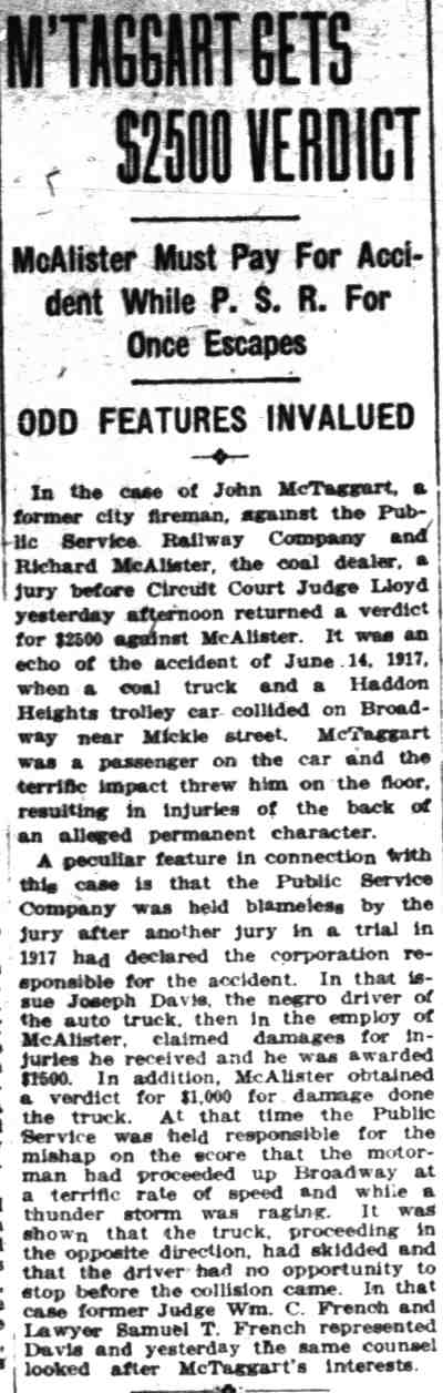 Camden Daily Courier, February 22, 1919