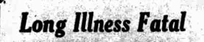 Camden Courier-Post, November 29, 1941 — Long Illness Fatal (header)