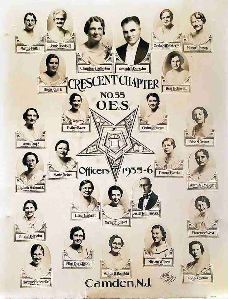 Crescent Chapter No. 55 Order of the Eastern Star, 1935-1936