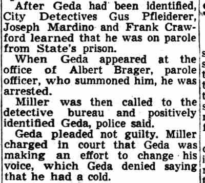 Police Photo Aids in Holdup Arrest article, part 2