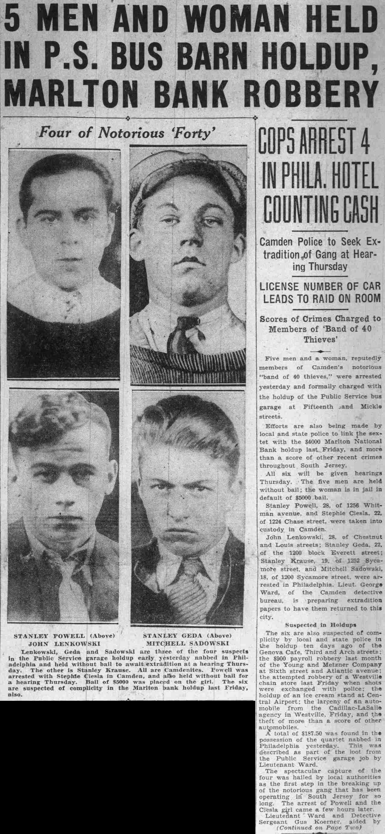 Camden Courier-Post, June 19, 1934, panels 1-2