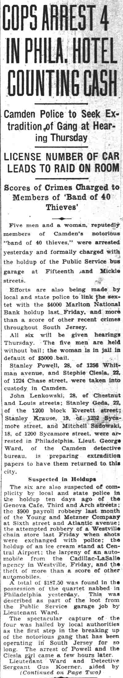 Camden Courier-Post, June 19, 1934, panels 3-6