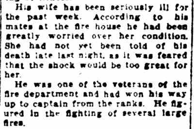 Camden Morning Post, January 31, 1927 — Fire Veteran Dies in Harness, continued