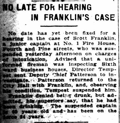 Camden Daily Courier, May 2, 1925 — No Date for Hearing in Franklin's Case