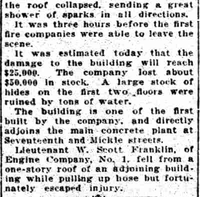 Camden Daily Courier, September 9, 1922 — 3 Firemen Hurt, continued