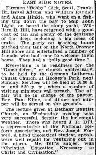 Camden Post-Telegram, September 12, 1904 — East Side Notes