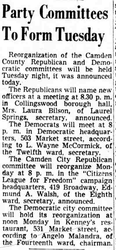 Democratic Club Dinner article, April 21, 1951