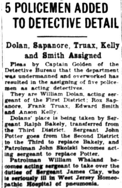 Kelley Made Acting Detective article