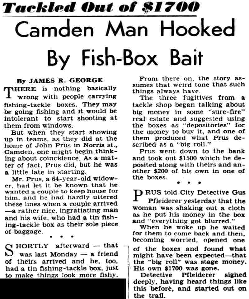 Philadelphia Inquirer article, July 16, 1942