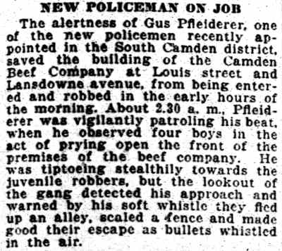 New Policeman on Job article