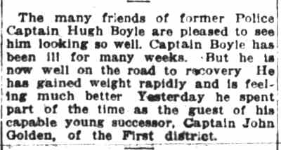 Camden Post-Telegram, March 1, 1918 — Former Captain Boyle Recovering