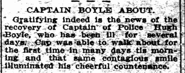 Camden Daily Courier, March 8, 1912 — Captain Boyle About