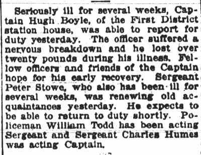 Camden Post-Telegram, September 1, 1917 — Captain Boyle Recovers