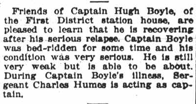 Camden Post-Telegram, November 1, 1917 — Captain Boyle Still Ill