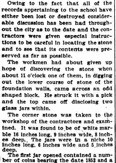 First Free School Opened to Public, Camden Post-Telegram, September 12, 1904, column 2