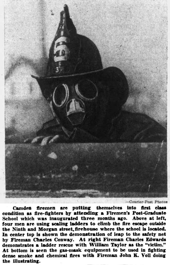 Firemen's Post-Graduate School — Camden Courier-Post, May 15, 1941