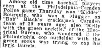 Camden Courier-Post, August 9, 1924 — Philadelphia-Camden Police baseball game