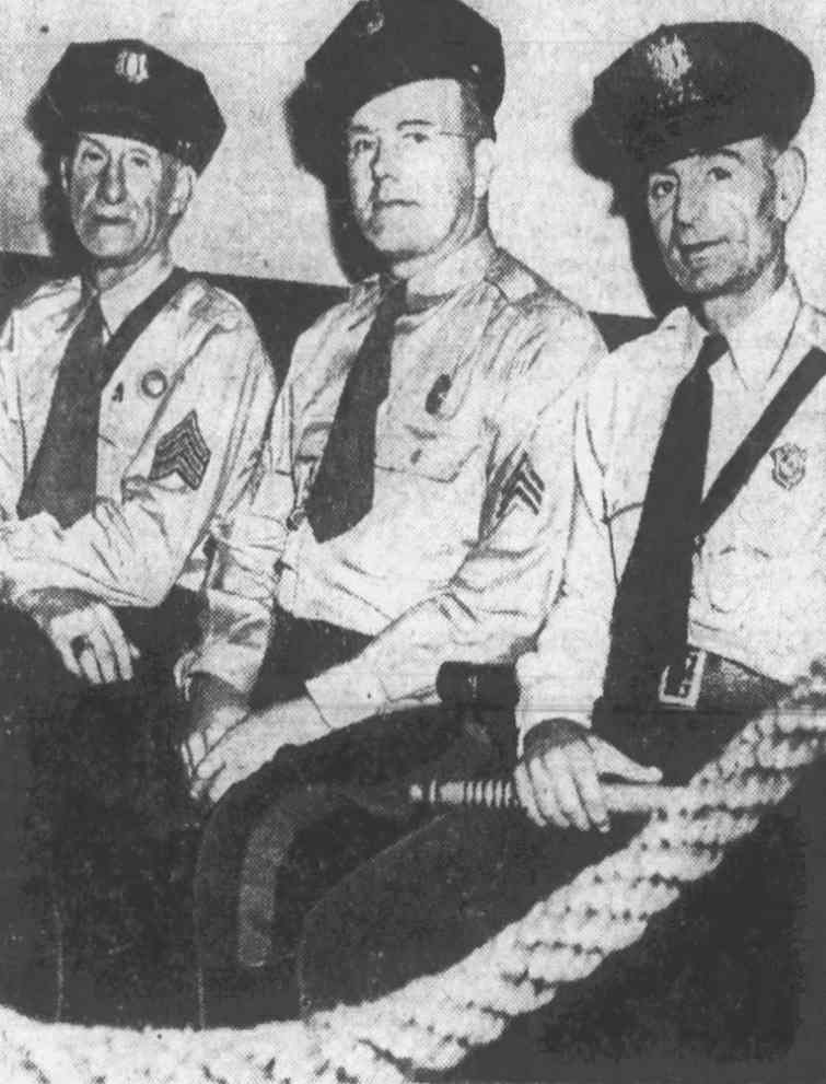 Traffic Sgt. James Wilson, Sgt. Walter Vecander, and Park Guard Anthony Palese waiting to testify