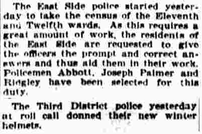 Camden Post-Telegram, November 3, 1906 — East Side police census