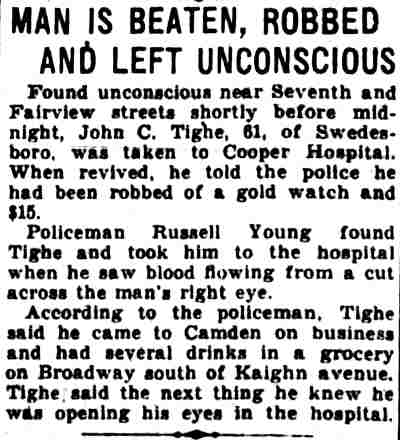 Man Is Beaten, Robbed and Left Unconscious
