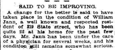 Said to Be Improving — Camden Daily Courier, April 20, 1912