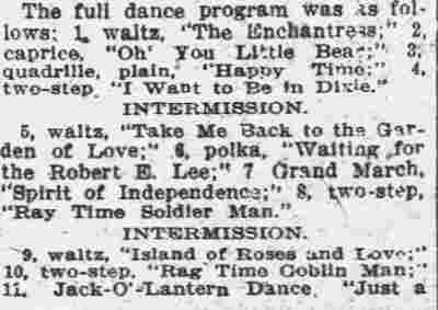 Eagle Ball Was Grand Success - Camden Daily Courier, November 1, 1912