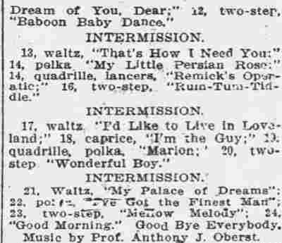 Eagle Ball Was Grand Success - Camden Daily Courier, November 1, 1912