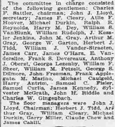 Eagle Ball Was Grand Success - Camden Daily Courier, November 1, 1912
