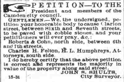 Camden Post, October 19, 1887
