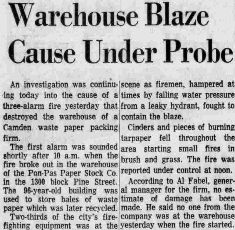 Warehouse Blaze Cause Under Probe headline