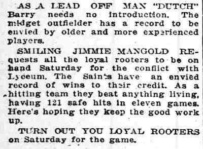 Camden Courier-Post, July 15, 1915 — featuring Joe Hyde (part 2)