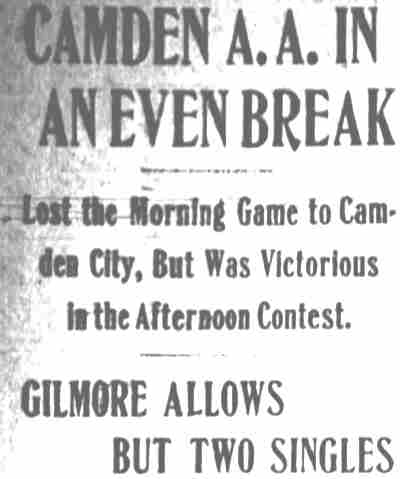 Camden Post-Telegram, September 4, 1906 — Camden baseball team