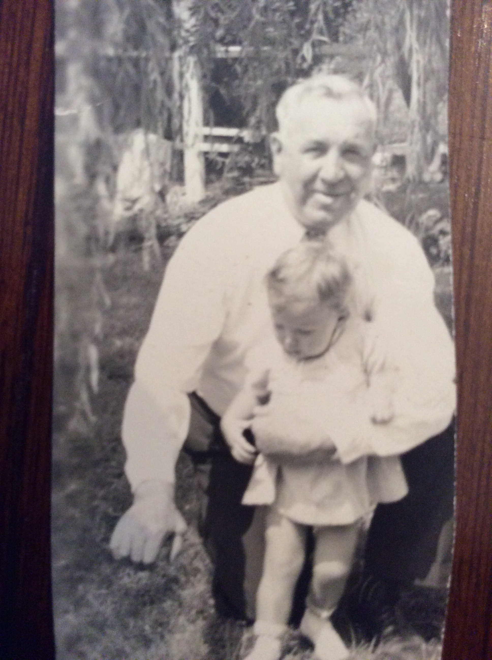 George Clayton with granddaughter Carol Clayton, 1939