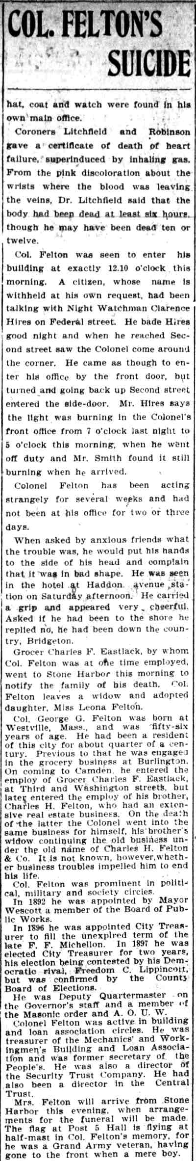 Camden Daily Courier, July 7, 1902 — article continued, parts 5-8