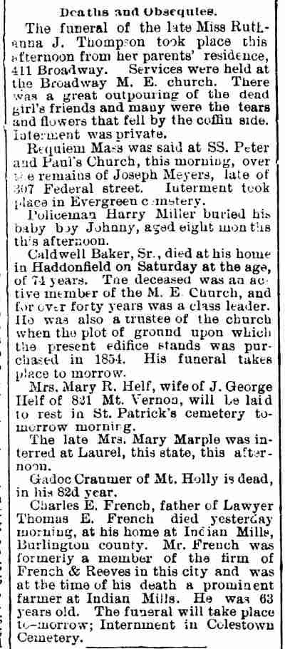 Camden Post, April 9, 1894