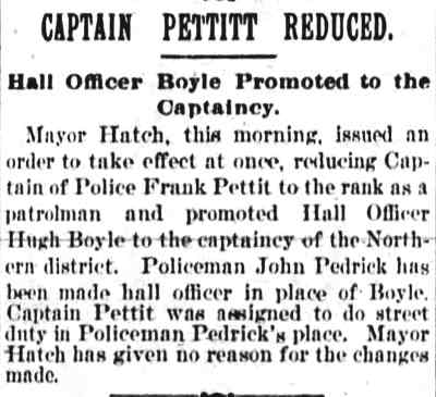 Camden Daily Telegram, February 17, 1899 — Captain Pettitt Reduced
