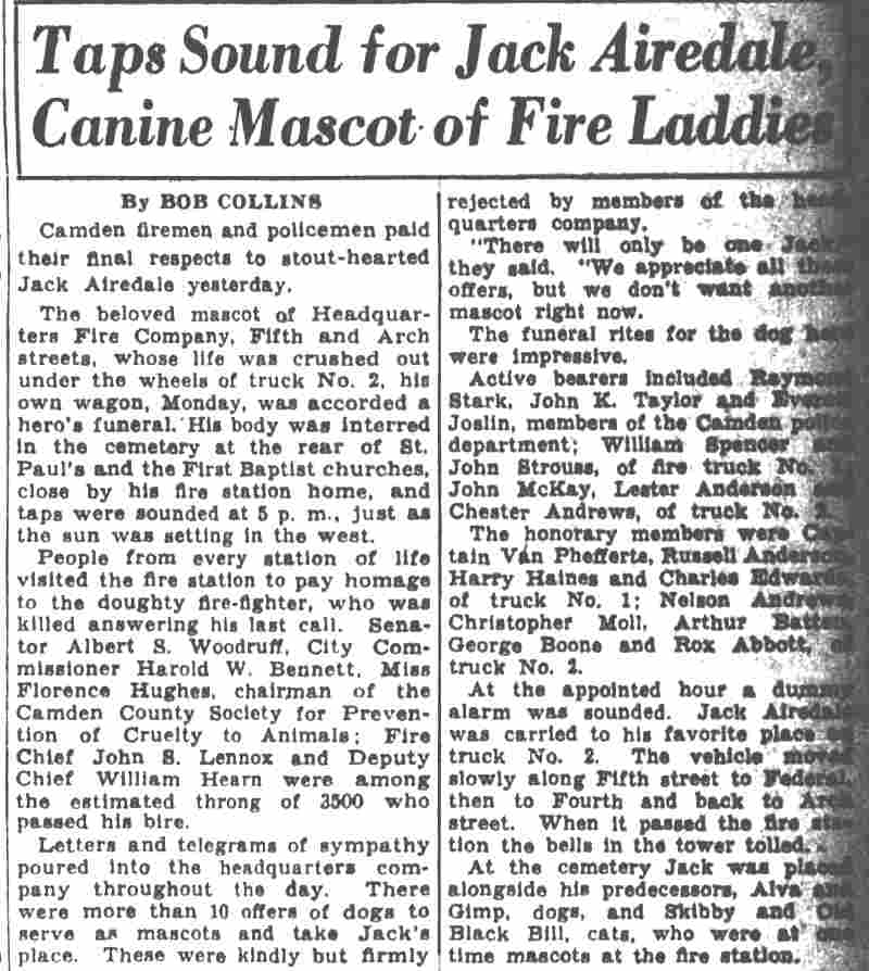 Group photo, Camden Courier-Post November 7, 1934