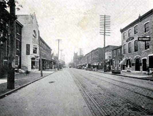 Market Street west of North 6th Street, Camden, circa 1897 — 531 Market Street is at far right