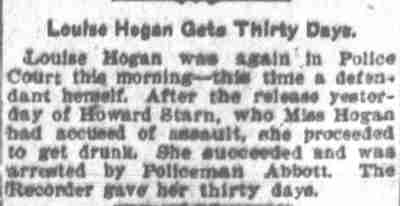 Louise Hogan Gets Thirty Days — Camden Post-Telegram, December 19, 1902