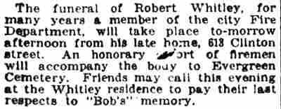 Whitley funeral notice, Camden Post-Telegram, October 13, 1920
