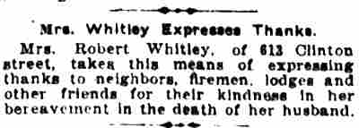 Mrs. Whitley Expresses Thanks, Camden Post-Telegram, October 15, 1920
