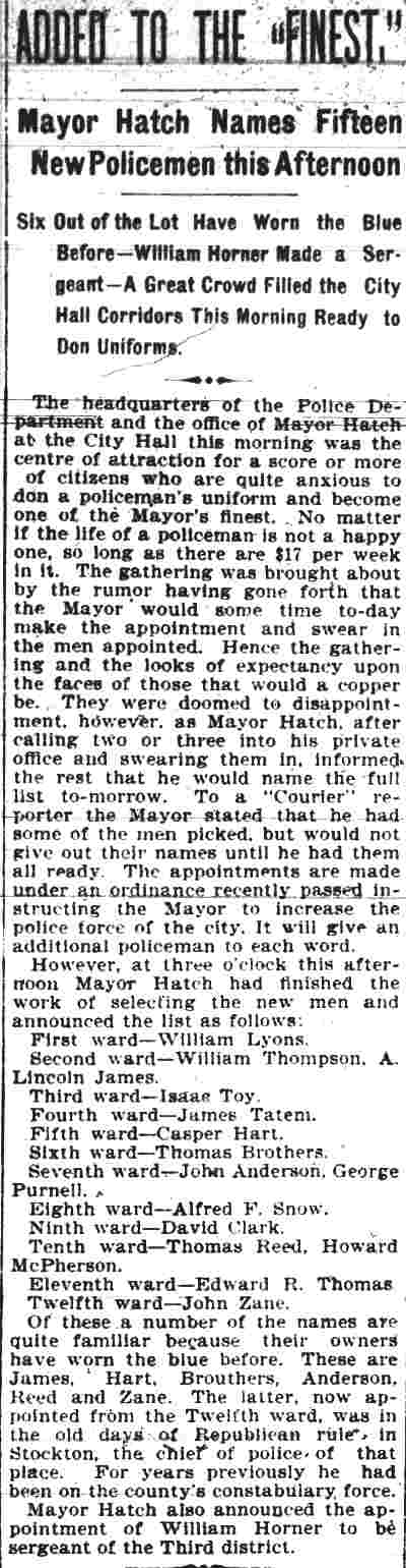 Camden Daily Courier, September 25, 1899 — Added to the Finest